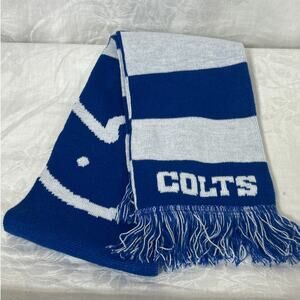 Indianapolis Colts Scarf Football Indiana NFL HorseShoe Blue White Fringe Winter